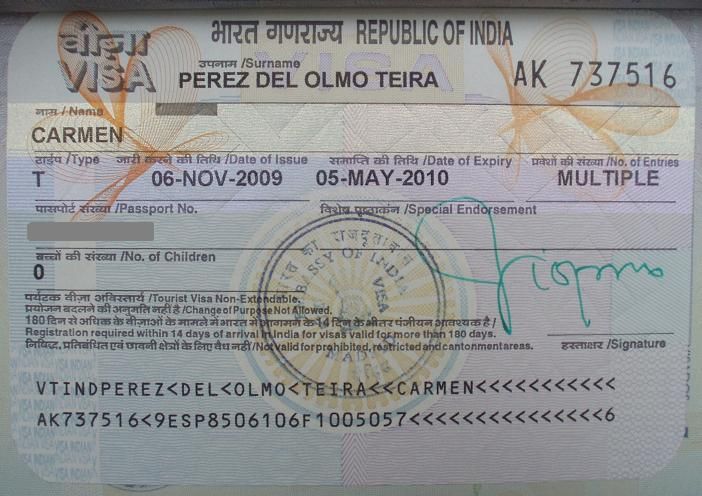 Visa india para colombianos valor