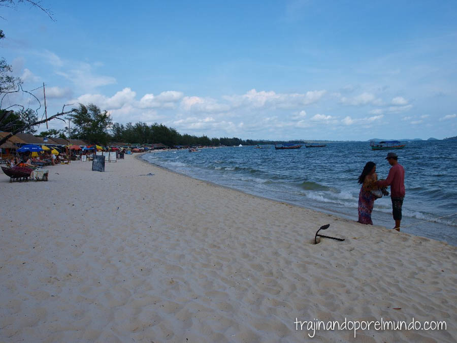 paseo, playa, Sihanoukville, viaje a Camboya