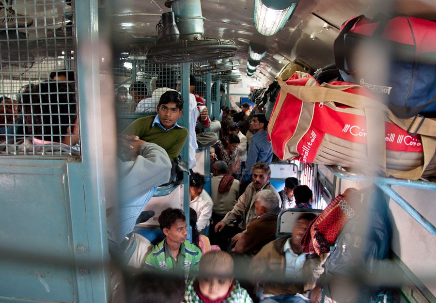 Viajar en tren en India