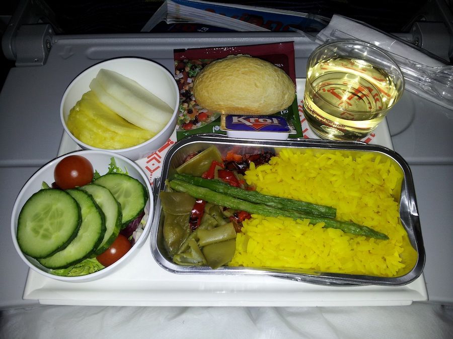 aerolinea, comida, vegetariana, avion
