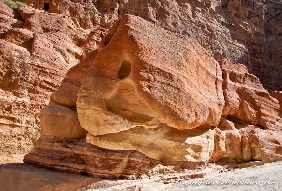 viaje, Jordania, desfiladero, entrada a Petra